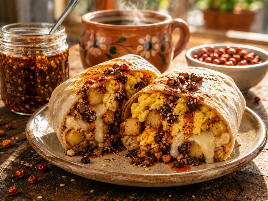Receta burrito de la manana